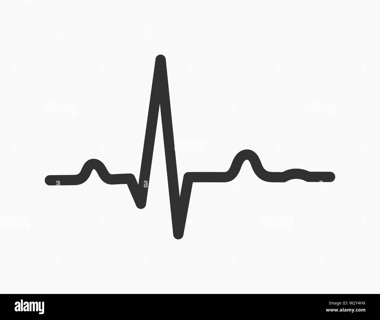 Elektrokardiogramm EKG-heartbeat rhythm Line Graph Icon. EKG-Vektor Illustration. Stock Vektor