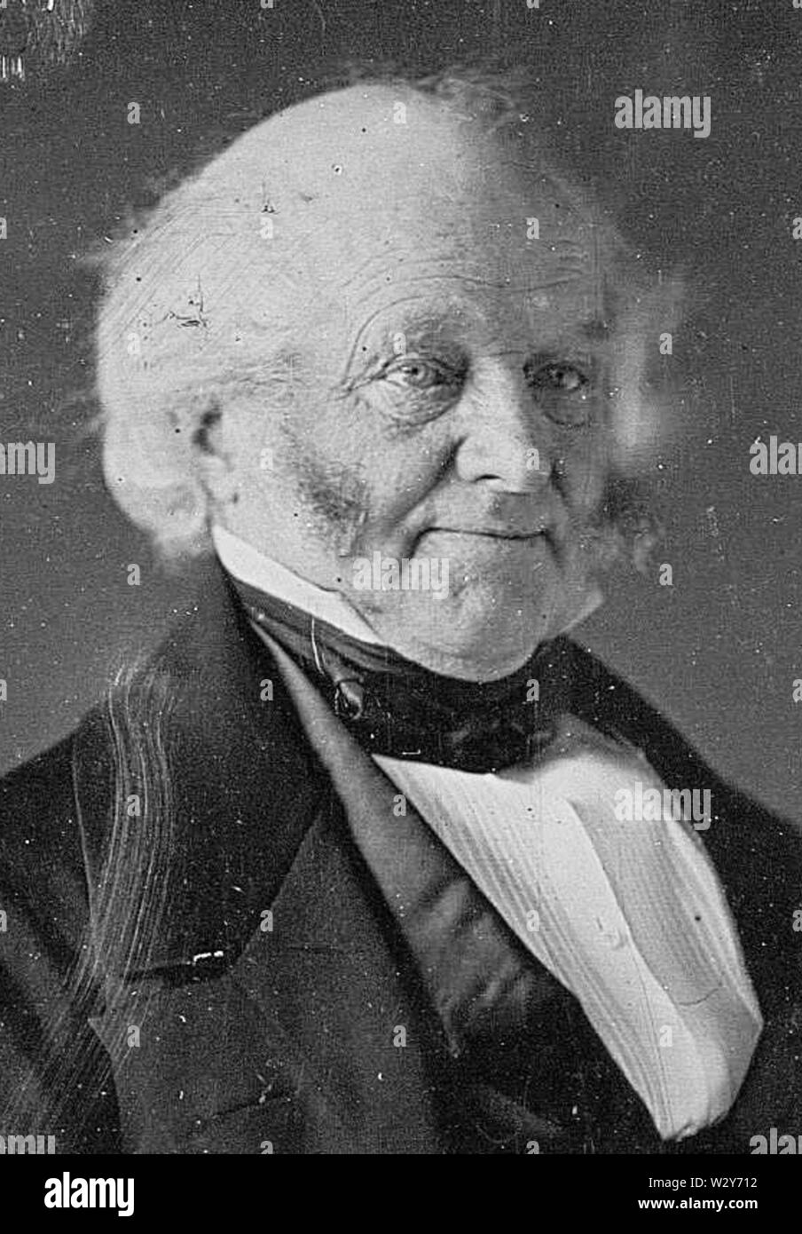 Martin Van Buren daguerreotypie von Mathew Brady ca. 1849 - Edit 1 7/8 Stellen Stockfoto