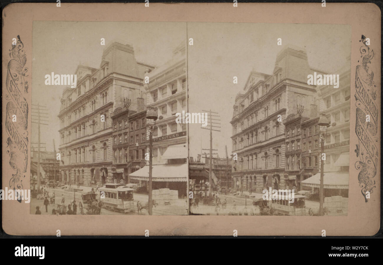 Masonic Temple N Y 23 St an 6th Ave s e Ecke. von Robert N Dennis Sammlung von stereoskopische Ansichten Stockfoto