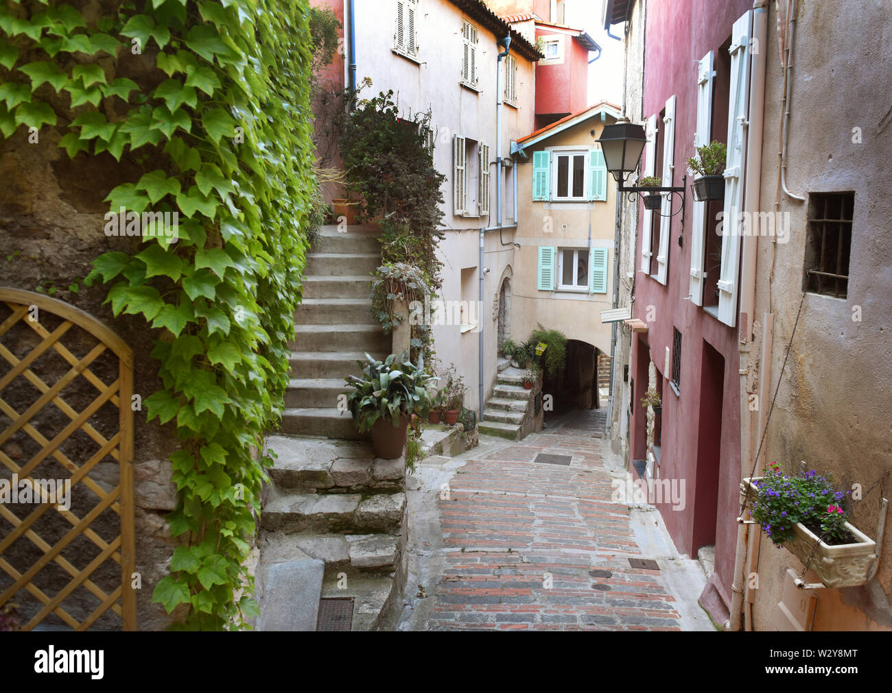 Mittelalterliches Dorf in Roquebrune-Cap-Martin, Provence-Alpes-Cote d'Azur, Frankreich. Cote d'Azur der Französischen Riviera. Stockfoto