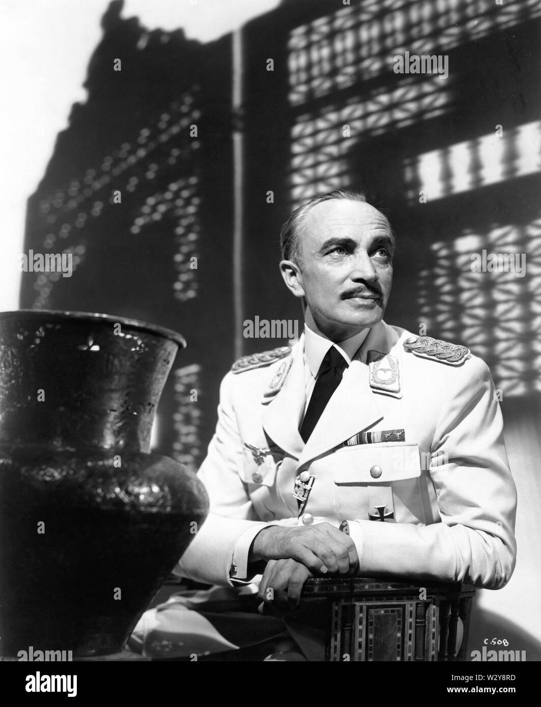 CONRAD VEIDT als Major Heinrich Strasser Werbung Porträt CASABLANCA Regisseur Michael Curtiz 1942 Warner Bros. Stockfoto