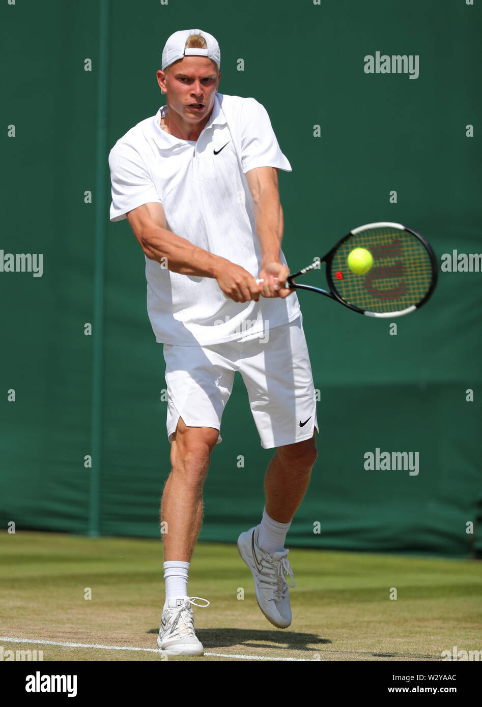 Wimbledon, UK. 11. Juli, 2019. Wimbledon Tennis Championships. Anton Matusevich, Großbritannien, 2019 Credit: Allstar Bildarchiv/Alamy leben Nachrichten Stockfoto