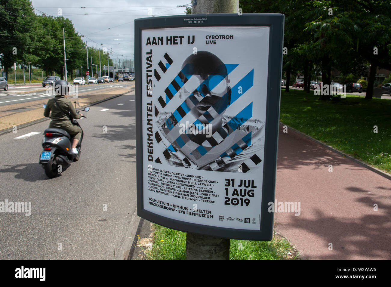 Reklametafeln Dekmantel Festival Aan Het IJ in Amsterdam Die Niederlande 2019 Stockfoto