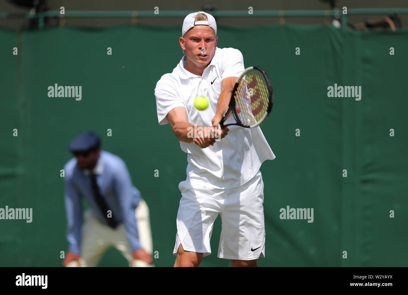 Wimbledon, UK. 11. Juli, 2019. Wimbledon Tennis Championships. Anton Matusevich, Großbritannien, 2019 Credit: Allstar Bildarchiv/Alamy leben Nachrichten Stockfoto