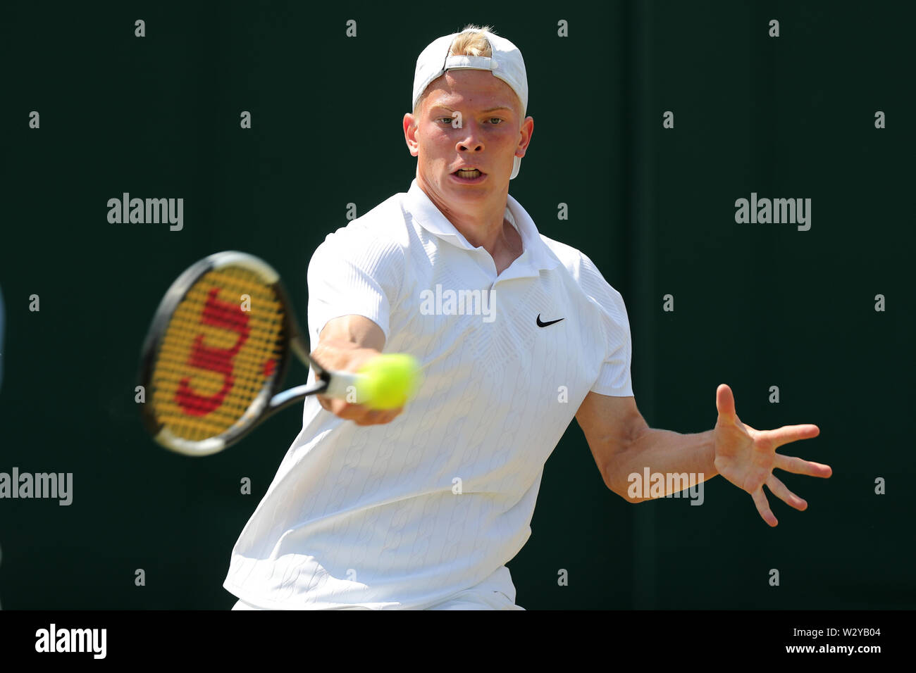 Wimbledon, UK. 11. Juli, 2019. Wimbledon Tennis Championships. Anton Matusevich, Großbritannien, 2019 Credit: Allstar Bildarchiv/Alamy leben Nachrichten Stockfoto