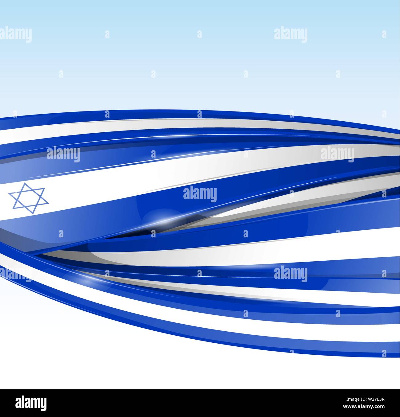 Israel Flagge Fahne. Vector Hintergrund Stock Vektor