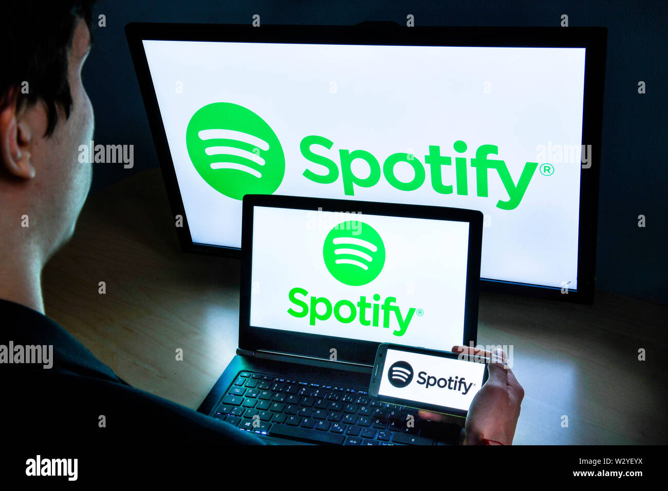 Logo Spotify Stockfoto