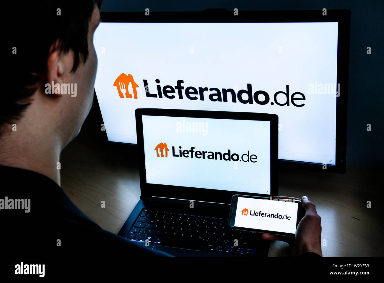 Logo Lieferando.de Stockfoto