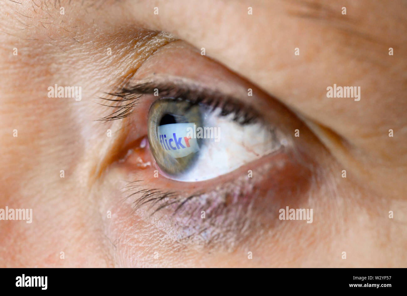 Auge, Logo Flickr Stockfoto