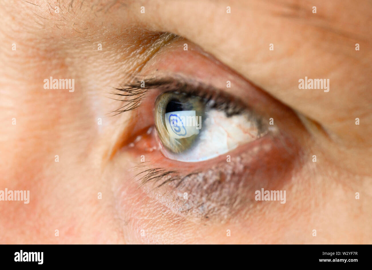 Auge, Logo Skype Stockfoto