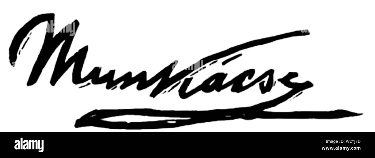 Munkácsy aláírása Stockfoto