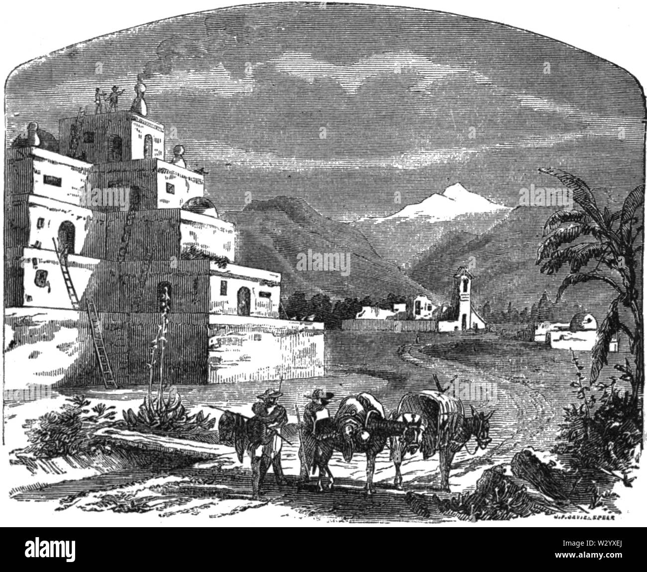 OSR Mexiko D317 Der Pueblo von Taos Stockfoto