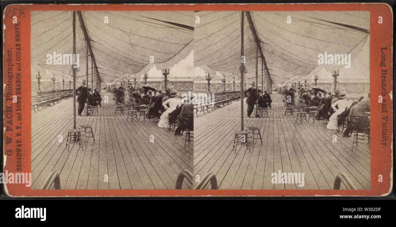Auf der langen Niederlassung Pier, von Robert N Dennis Sammlung von stereoskopische Ansichten 2. Stockfoto