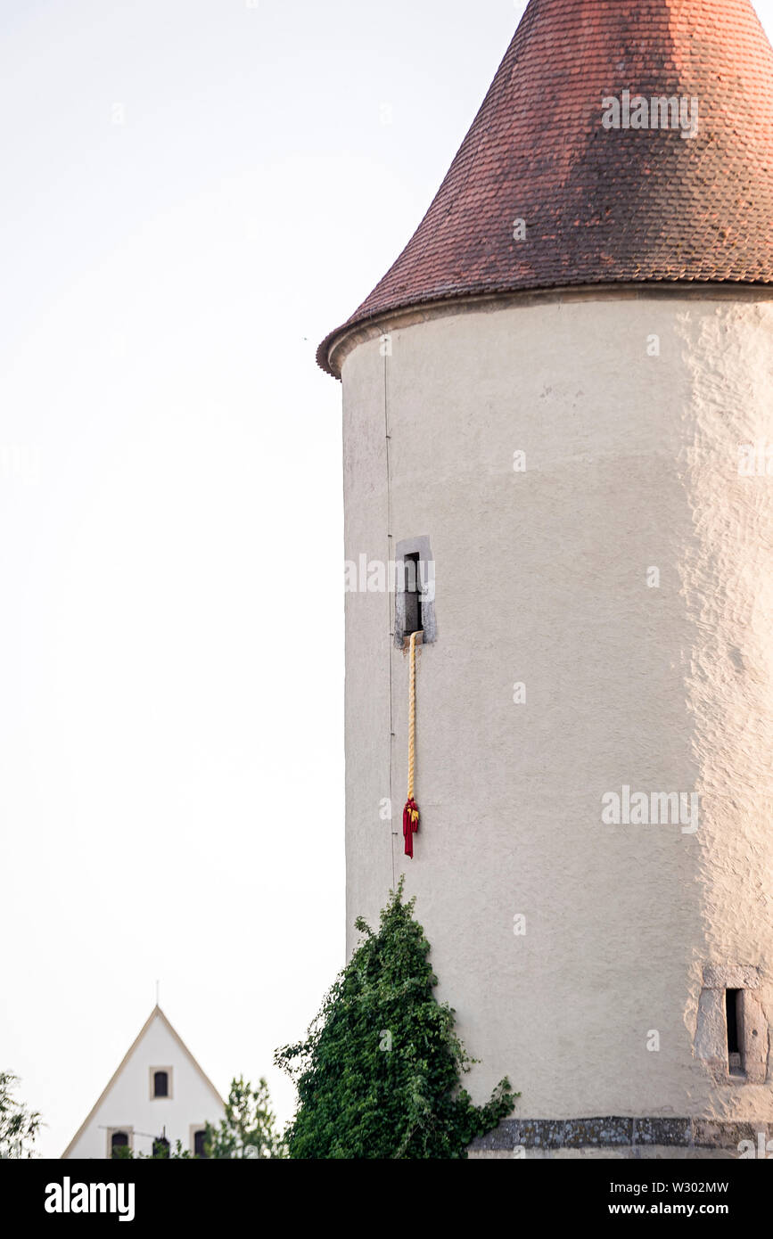 Turm Mit Zopf Rapunzel Marchen Von Bruder Grimm Dinkelsbuhl Stockfotografie Alamy