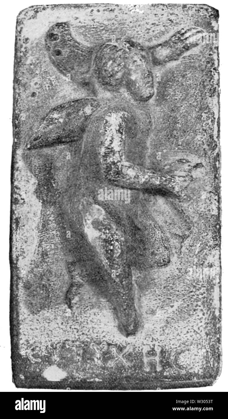 PEF-D 183 geformtes, geflügelte Figur aus Jaffa. Stockfoto