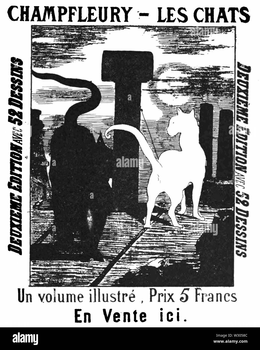 PP D041 champfleury Les Chats von Edouard Manet. Stockfoto