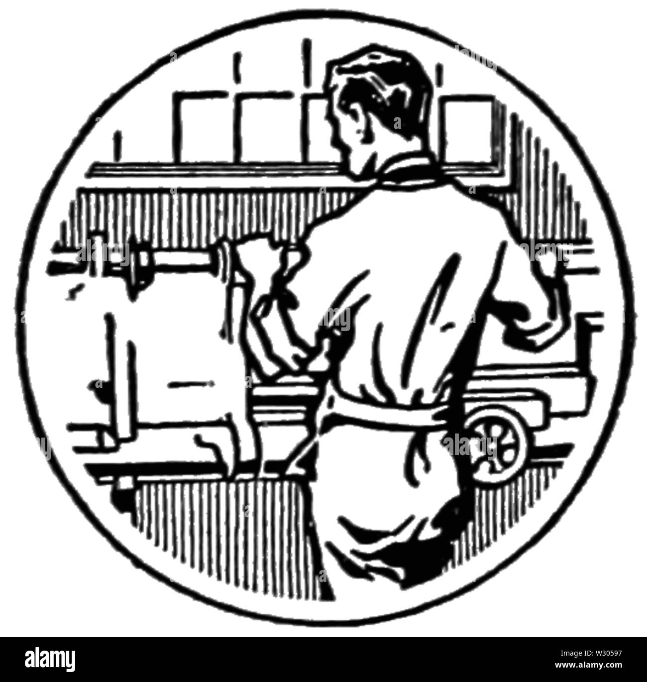 PSM praktischen Arbeiter Abschnitt Logo für die Bände 88 und höher Stockfoto