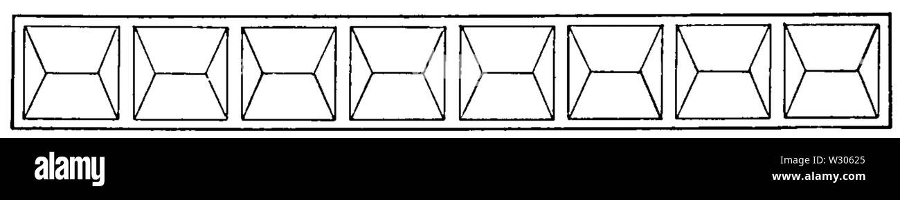 PSM V54 D324 optische Illusion mit dekorativen Mustern Stockfoto