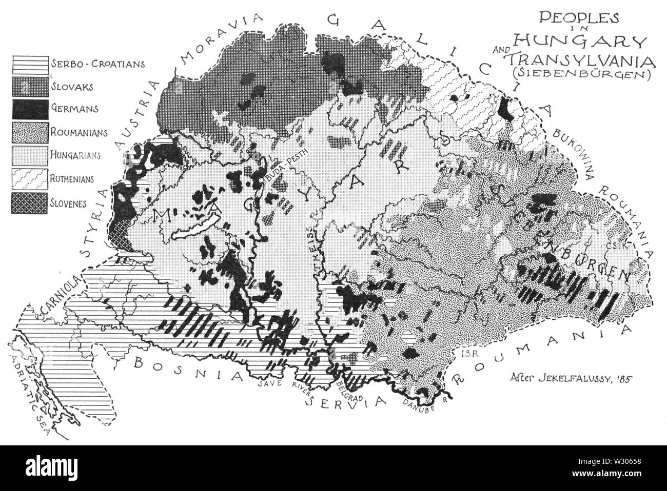 PSM V54 D 652 Völker in Ungarn und Siebenbürgen Stockfoto