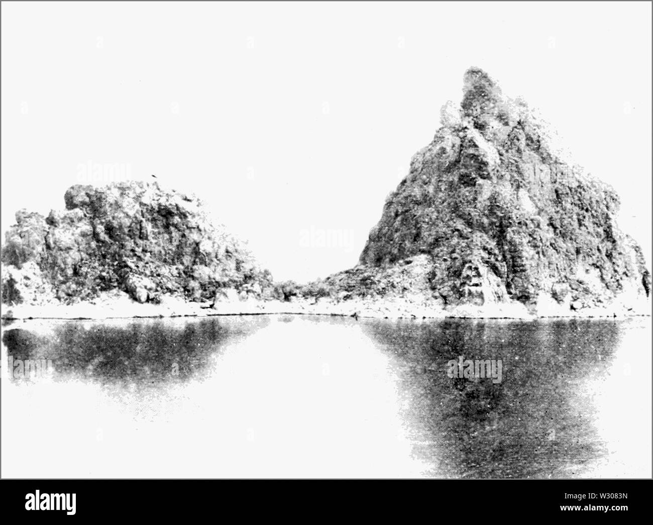 PSM V58 D520 Tuffstein Kaution am nördlichen Ende von Pyramid Lake Stockfoto