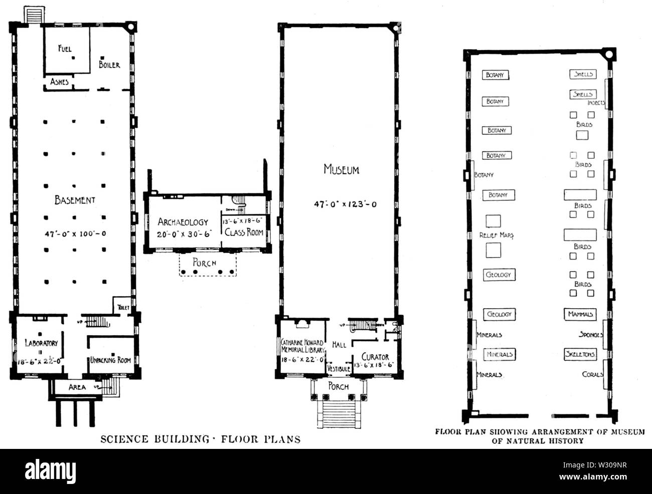 PSM V63 D 047 Grundriss der Springfield Museum of Natural History Stockfoto