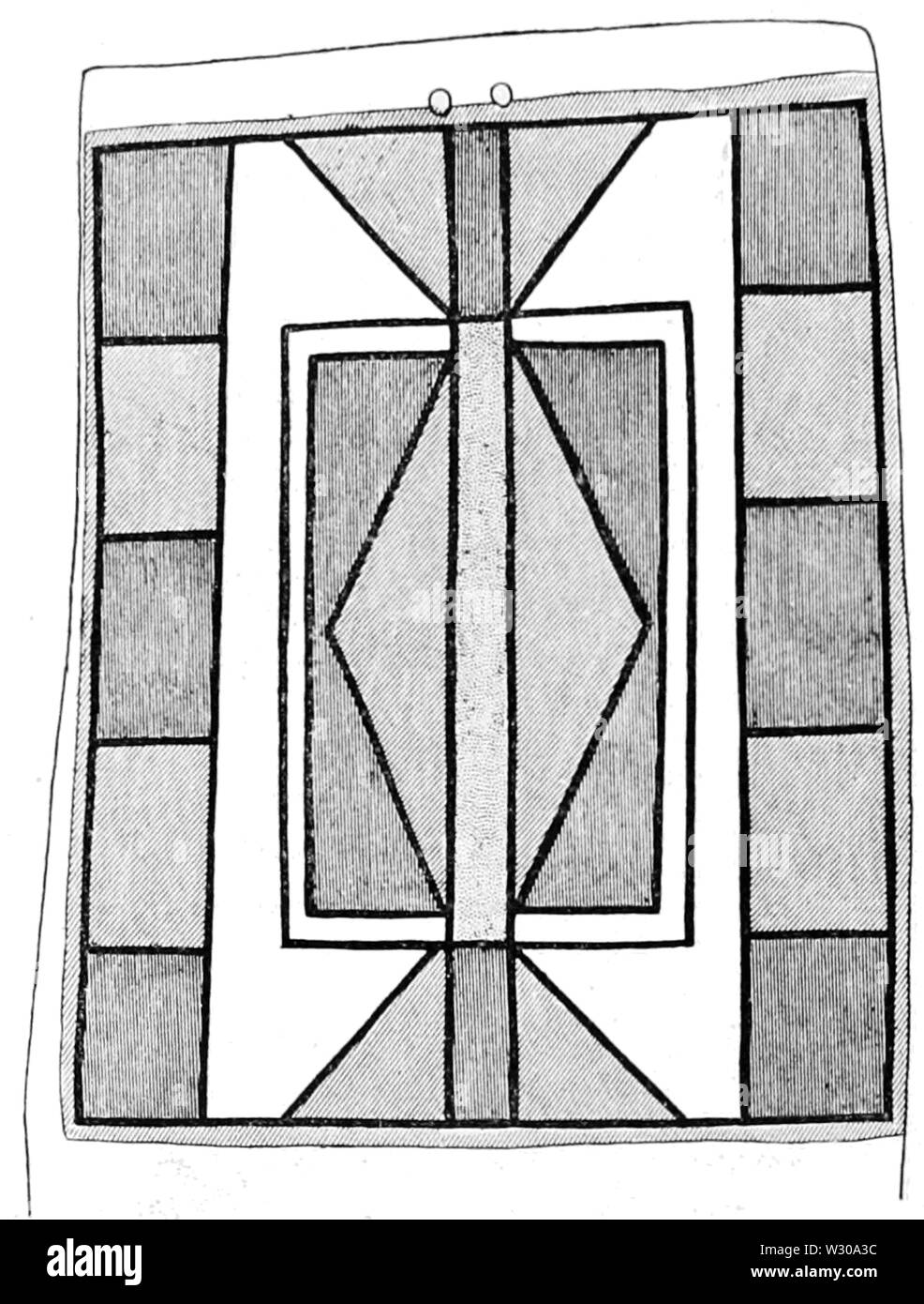 PSM V63 D495 Shoshone parfleche Design Stockfoto