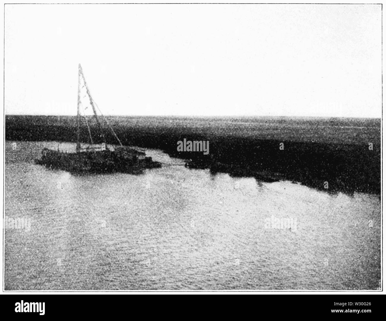 PSM V68D012 Versunkenen chatham Bergung in die blockierte Suezkanal 1905 Stockfoto