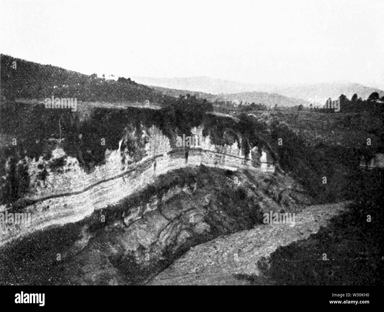 PSM V71 D 190 Barranca, geschichtete Tuff und fossiler Boden Stockfoto