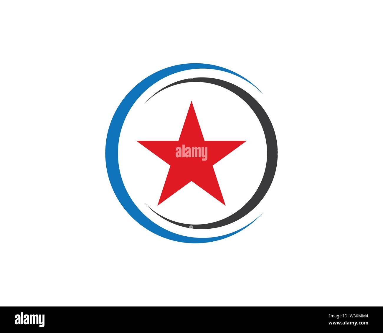 Kreis und Stern Symbol Vorlage vector Illustration Design Stockfoto