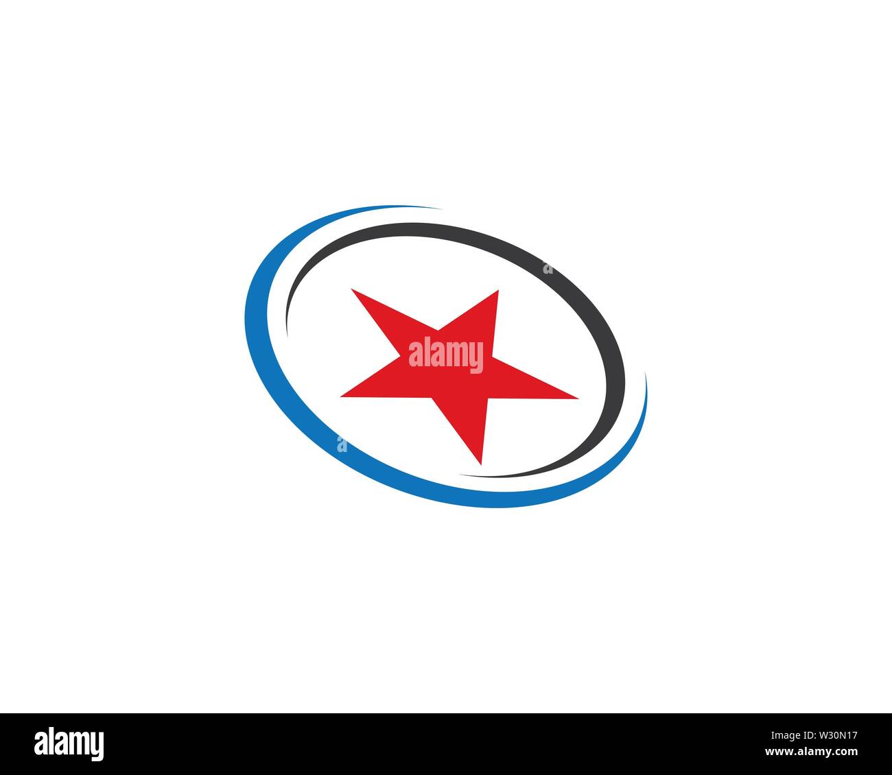 Kreis und Stern Symbol Vorlage vector Illustration Design Stockfoto