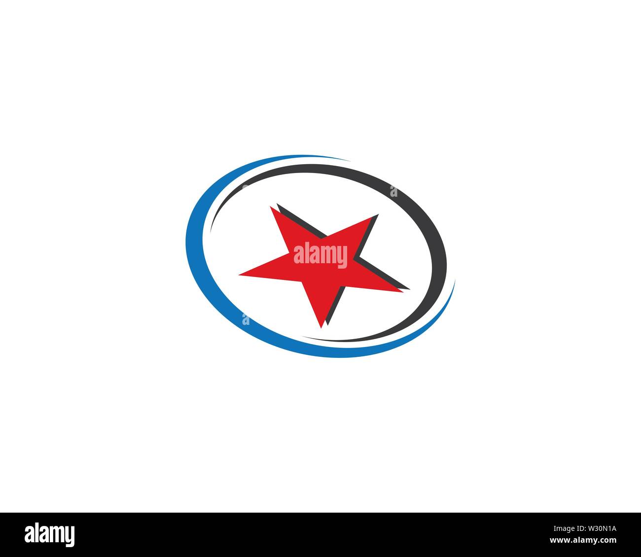 Kreis und Stern Symbol Vorlage vector Illustration Design Stockfoto