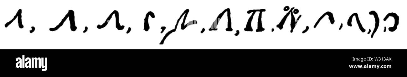 PSM V81 D 618 Entwicklung der numerische Symbole 4 Stockfoto