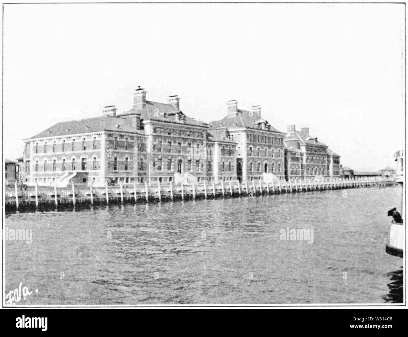 PSM V83 D320 Krankenhaus Einwanderer auf Ellis Island Stockfoto