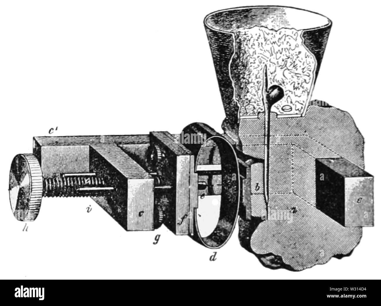 PSM V83 D240 Methode zur Bestimmung des radialen Druck der wachsenden Wurzeln Stockfoto