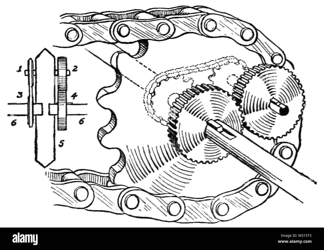 PSM V88 D152 Differential für zu Hause Traktoren ans Zyklus Autos Stockfoto