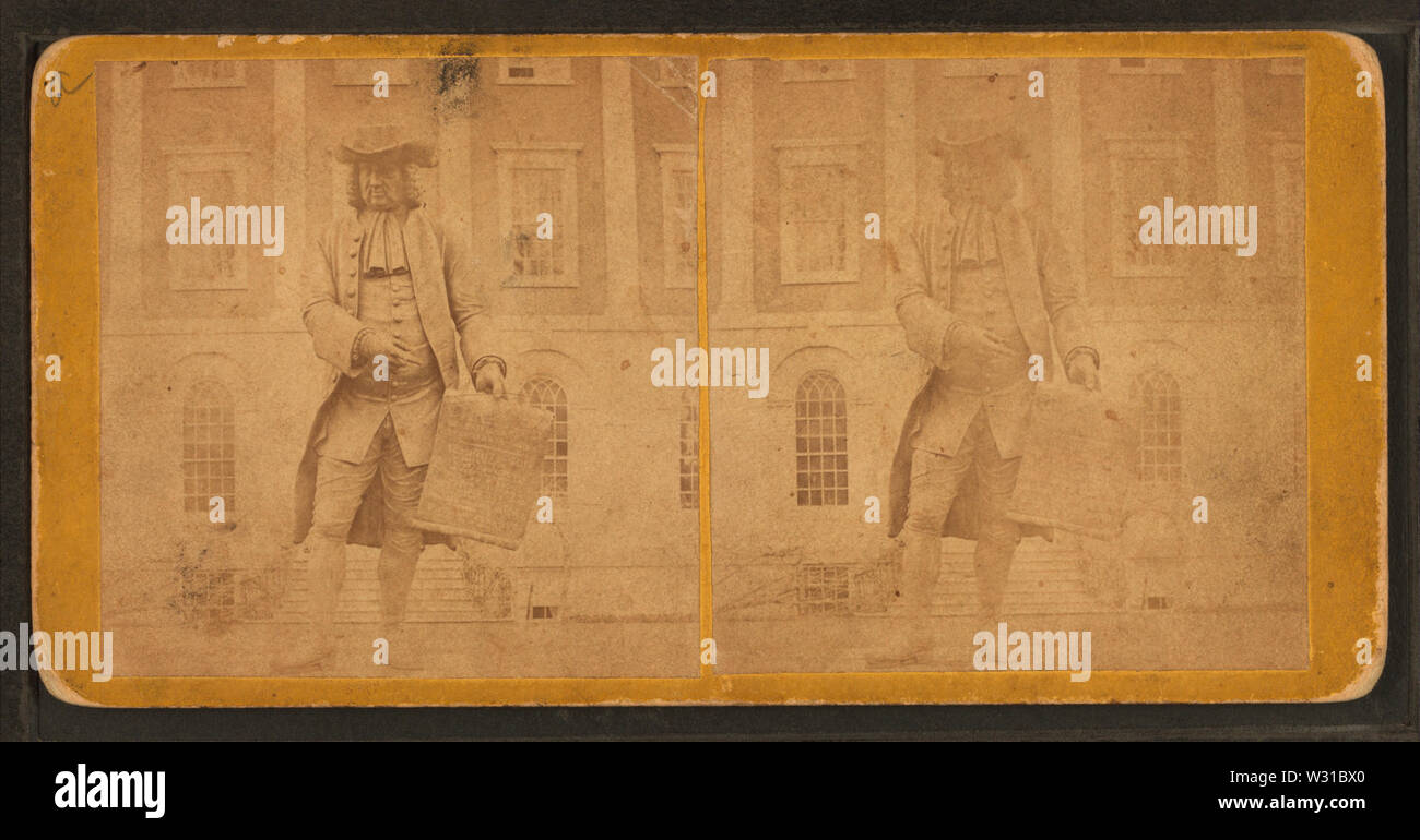 Penns Statue, Gelände, Philadelphia, von Robert N Dennis Sammlung von stereoskopische Ansichten Stockfoto