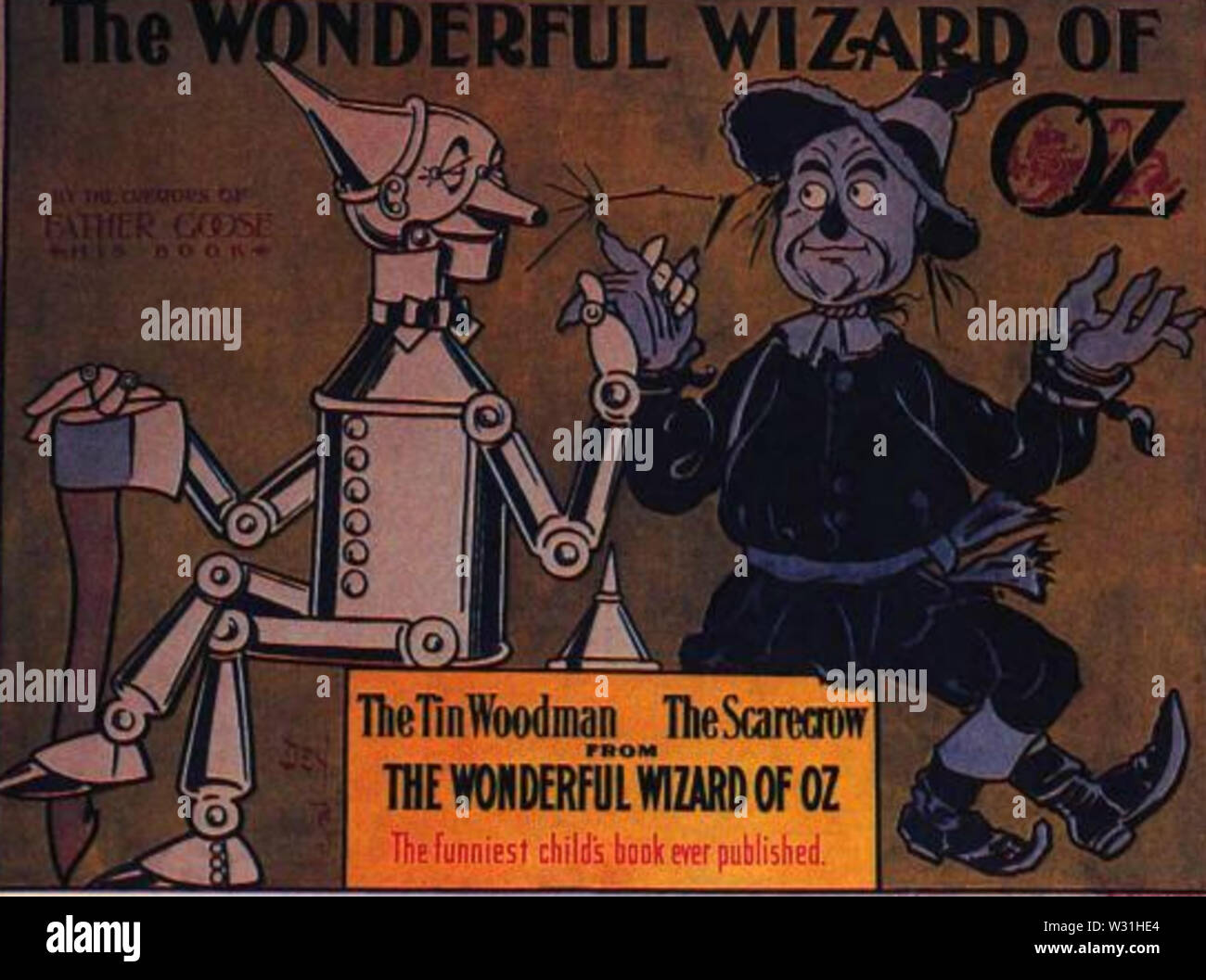 Plakat werbung Der Zauberer von Oz von L Frank Baum und von der George M Hügel Unternehmen 1900 ausgestellt Stockfoto