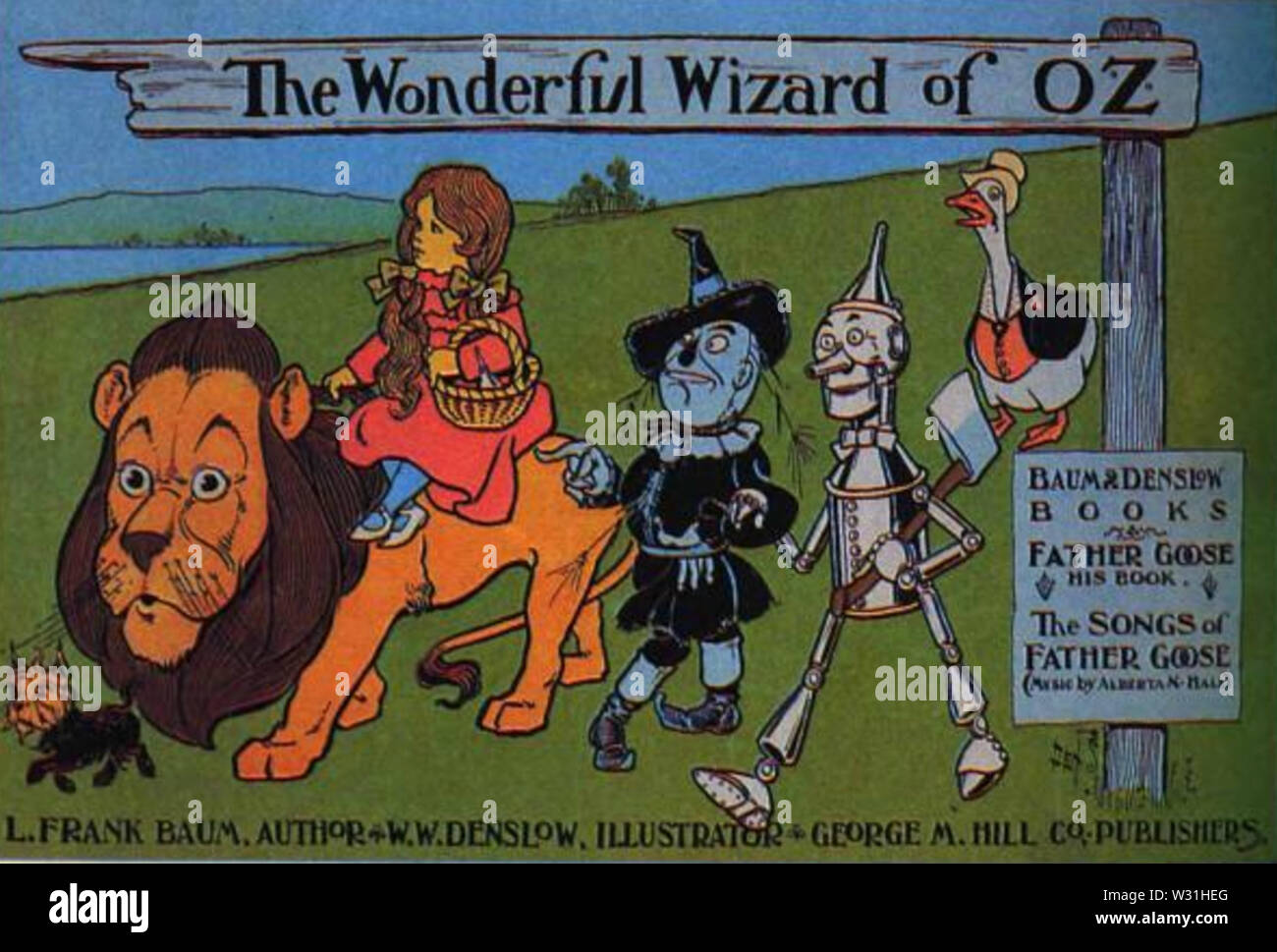 Poster 2 Werbung Der Zauberer von Oz von L Frank Baum und von der George M Hügel Unternehmen 1900 ausgestellt Stockfoto