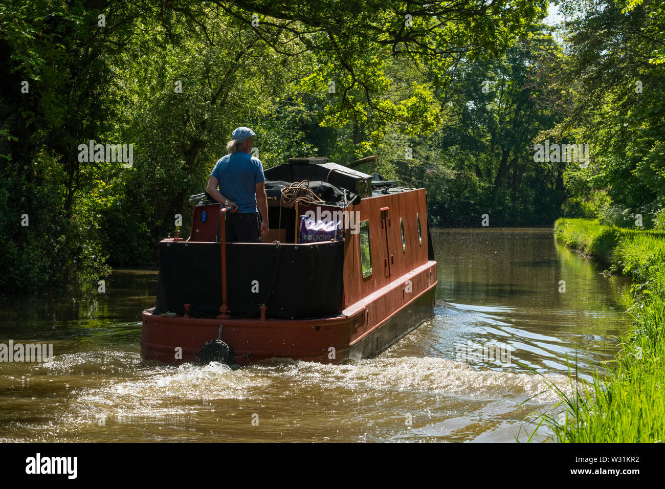 Kanal Boot auf der Llangollen Canal in der Nähe von Whitchurch, Shropshire. Stockfoto