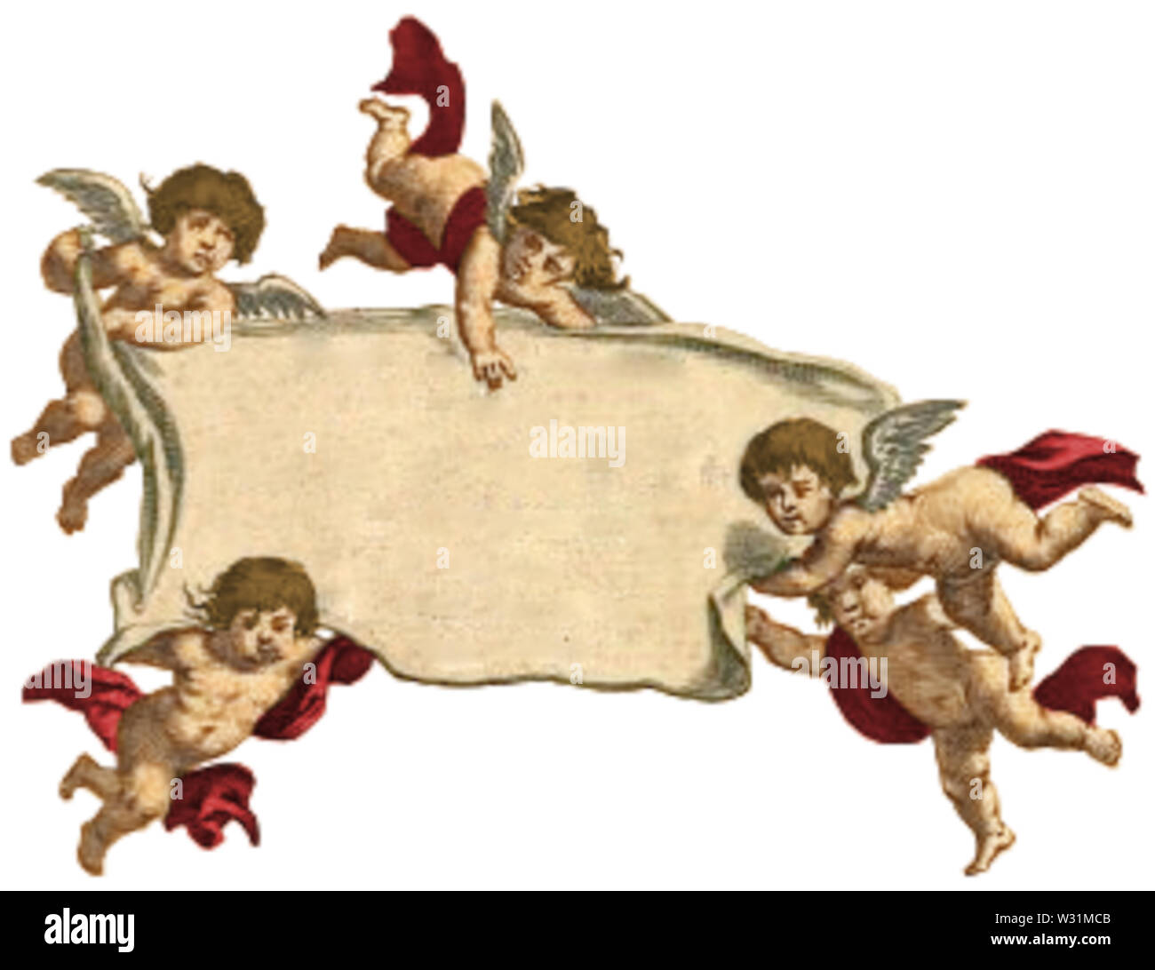 Putti banner Stockfoto