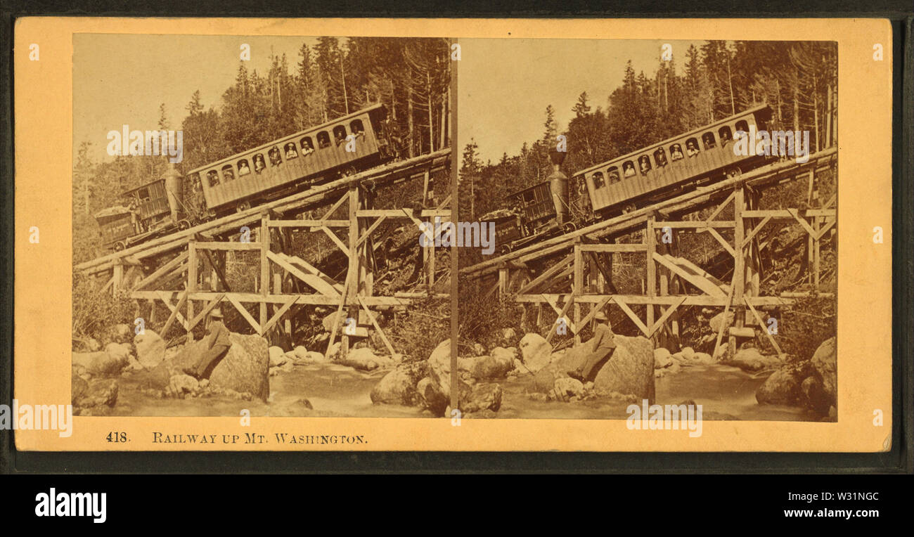 Bahn bis Mt Washington, von Robert N Dennis Sammlung von stereoskopische Ansichten Stockfoto