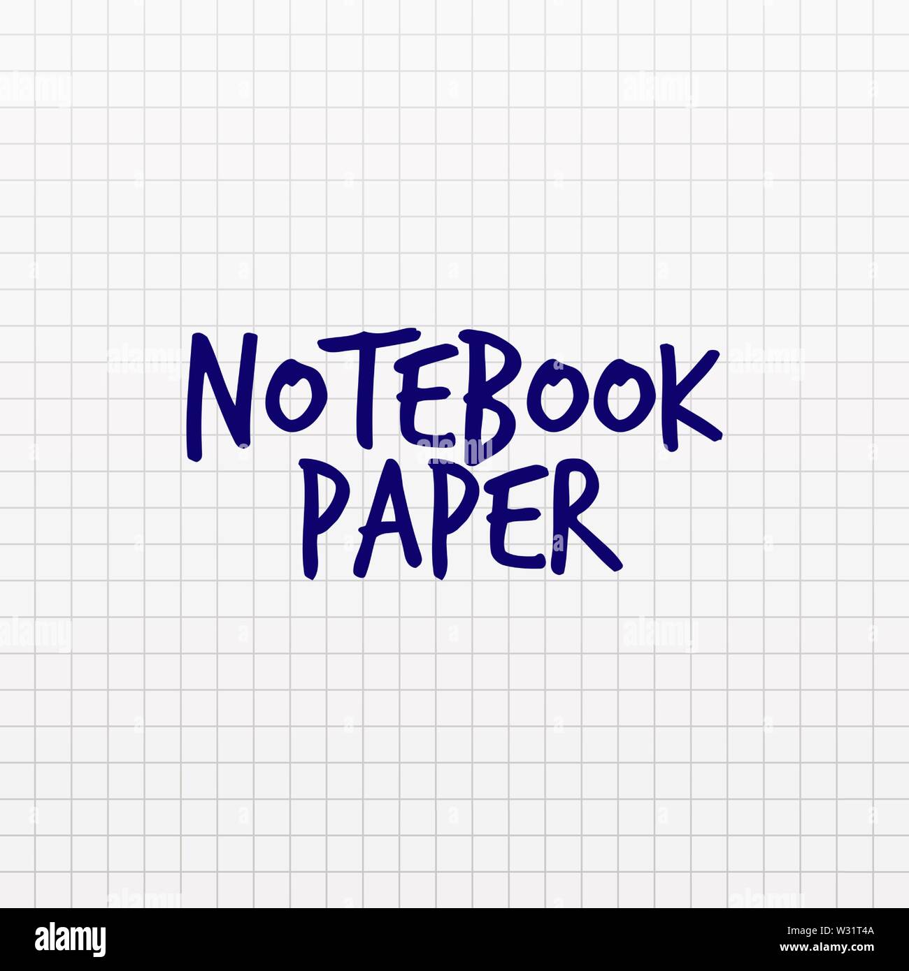 Kariertes Papier Textur. Notebook Seite im Käfig. Vector Hintergrund in der Zelle. Schule Hintergrund Vorlage. Stock Vektor