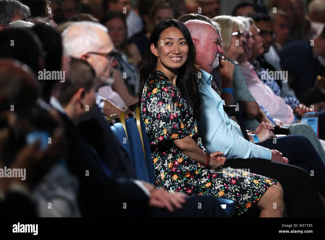 Jeremy Hunt's Frau Lucia Hunt während ein Tory Führung hustings in Maidstone, Kent. Stockfoto