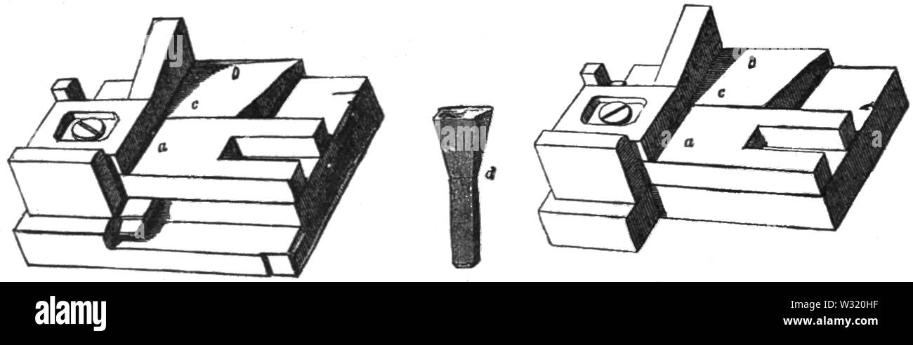 Bbs V12D082 Die Art-Form der Garamond, einem französischen Art-Gründer oder 1540 Stockfoto