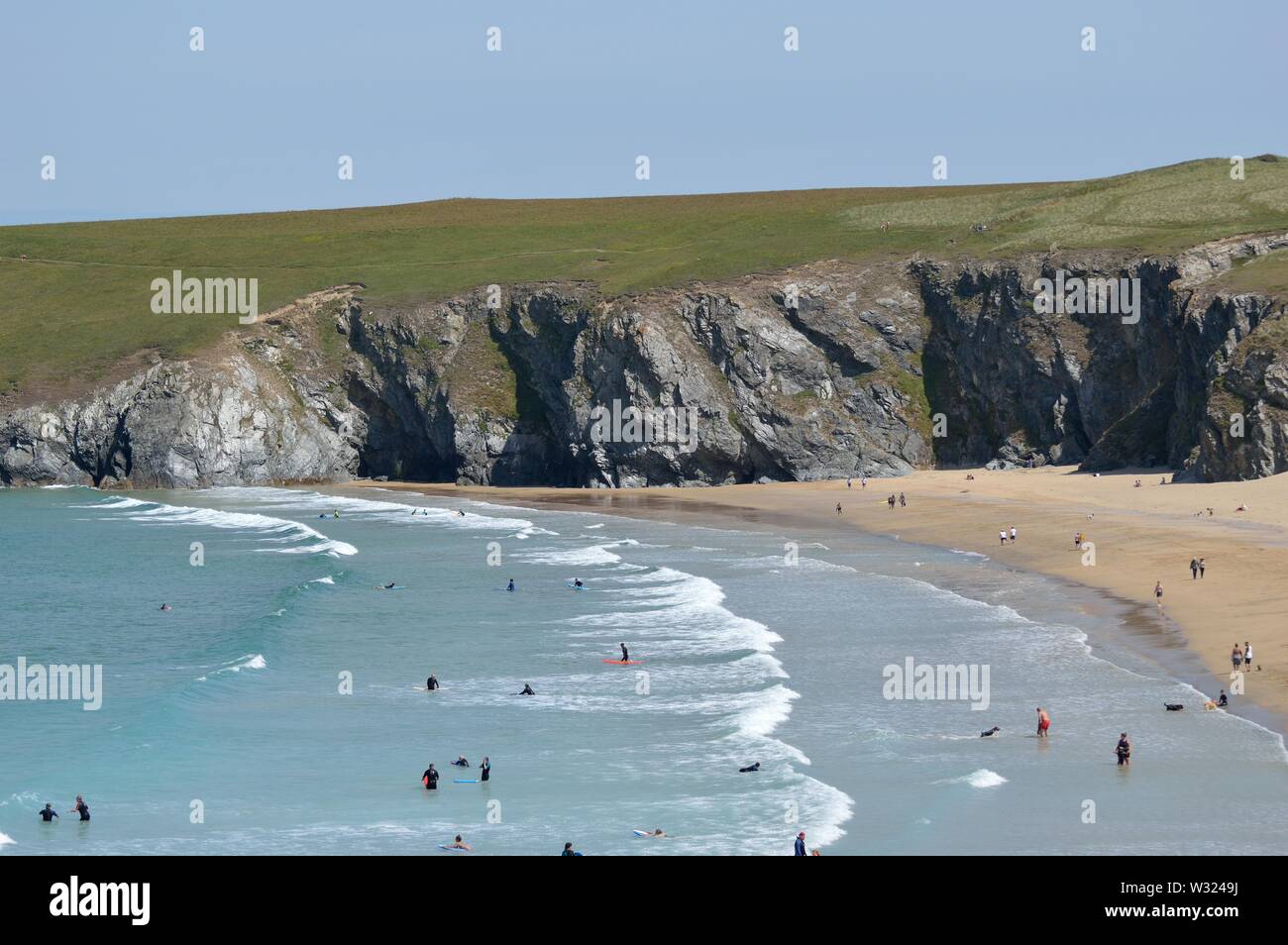 Sonnigen Sommertag in North Cornwall Stockfoto