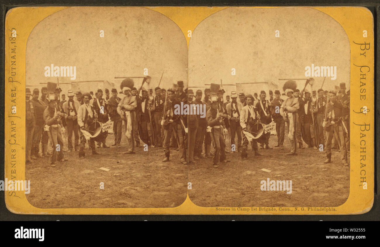 Szenen in Camp 1. Brigade, Connecticut, N G (National Guard), Philadelphia, von Chase & Bachrach Stockfoto