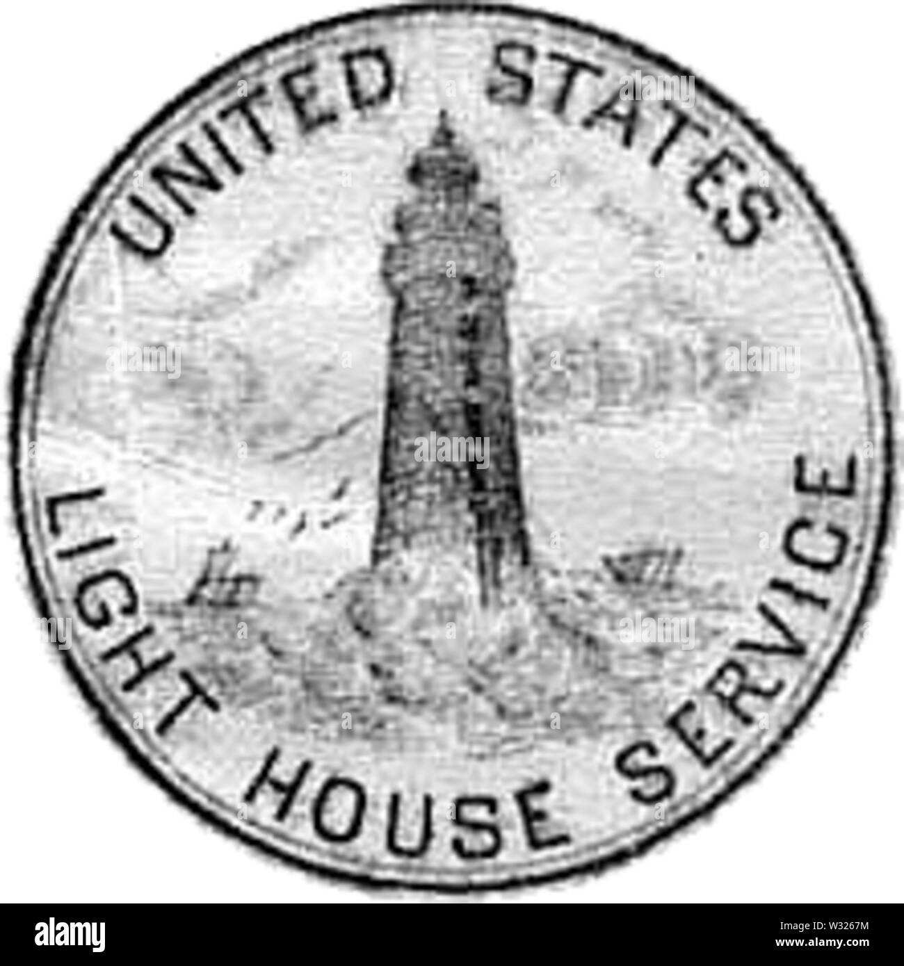 Dichtung des United States Lighthouse Service Stockfoto