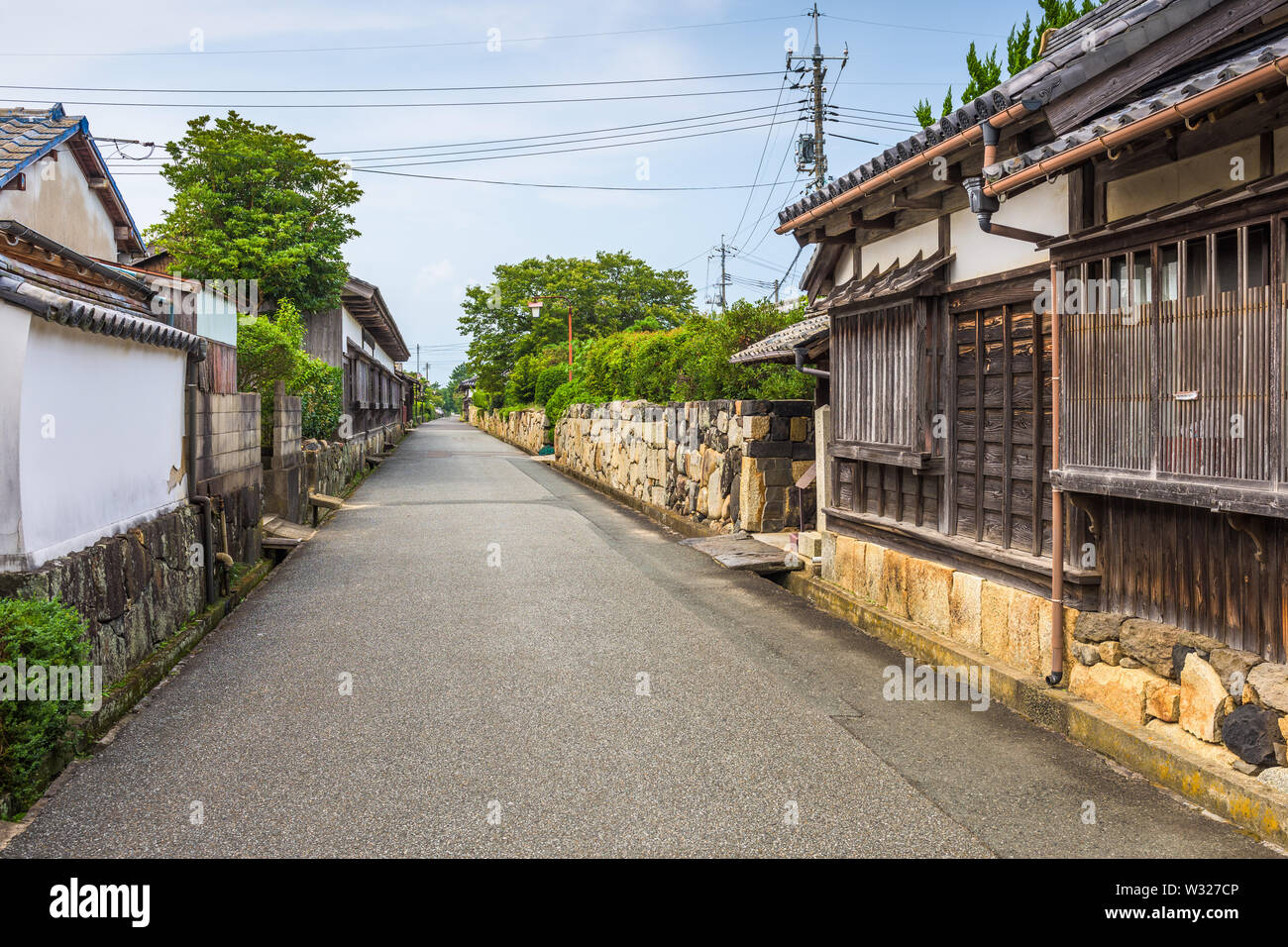 Hagi, Japan ehemalige Burg Stadt Straßen. Stockfoto