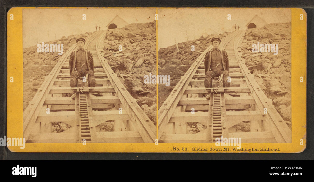 Rutschen Mt Washington Railroad, von Kilburn Brüder Stockfoto