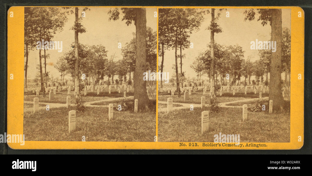 Soldatenfriedhof, Arlington, von Kilburn Brüder 4 Stockfoto